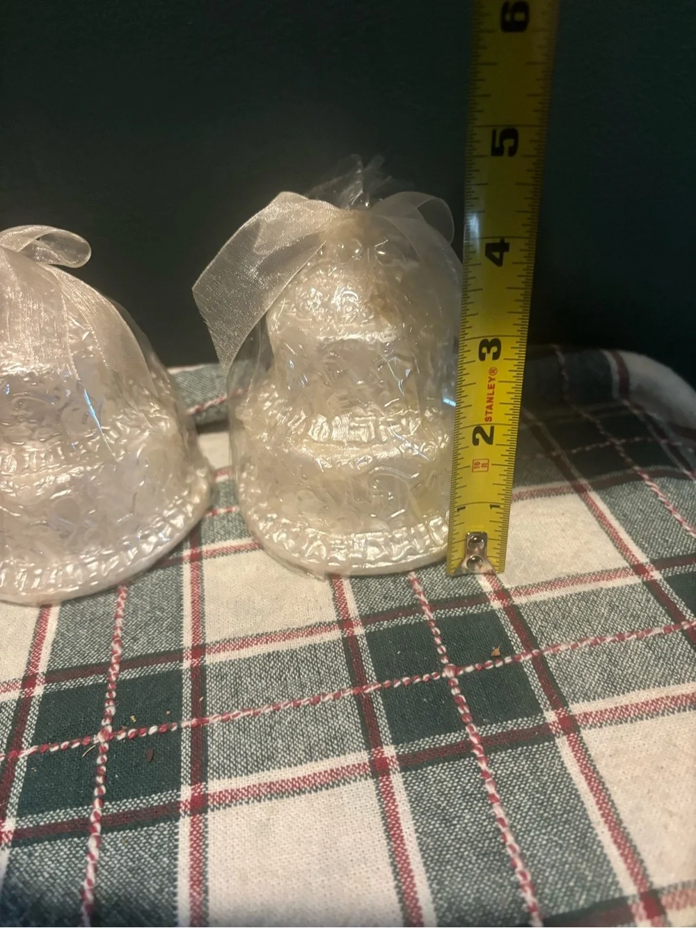 2 pc Wrapped Wedding Cake Candles